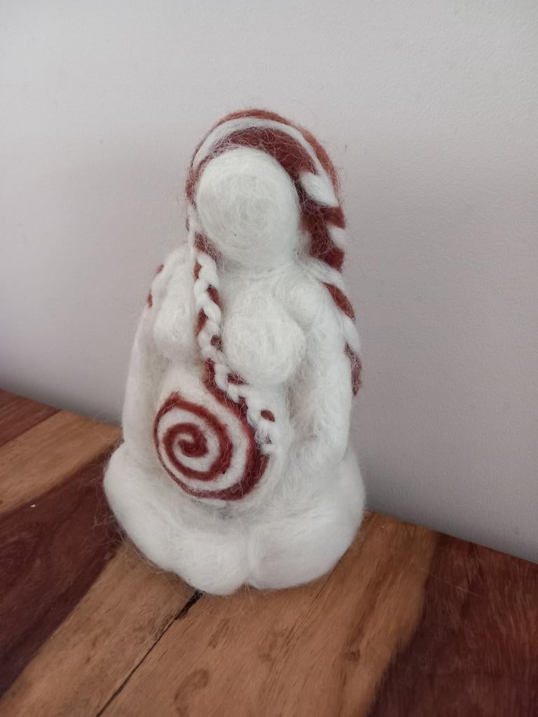 Handgemaakt wol waldorf inspiratie zwangerschap kado, gaia, Antiek en Kunst, Ophalen of Verzenden