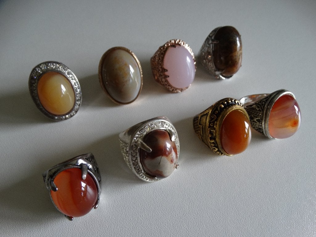 Dukun ringen, doekoen, mystiek, suggestie, Indonesie 8 stuks, 18 tot 19, Overige kleuren, Verzenden, Zo goed als nieuw