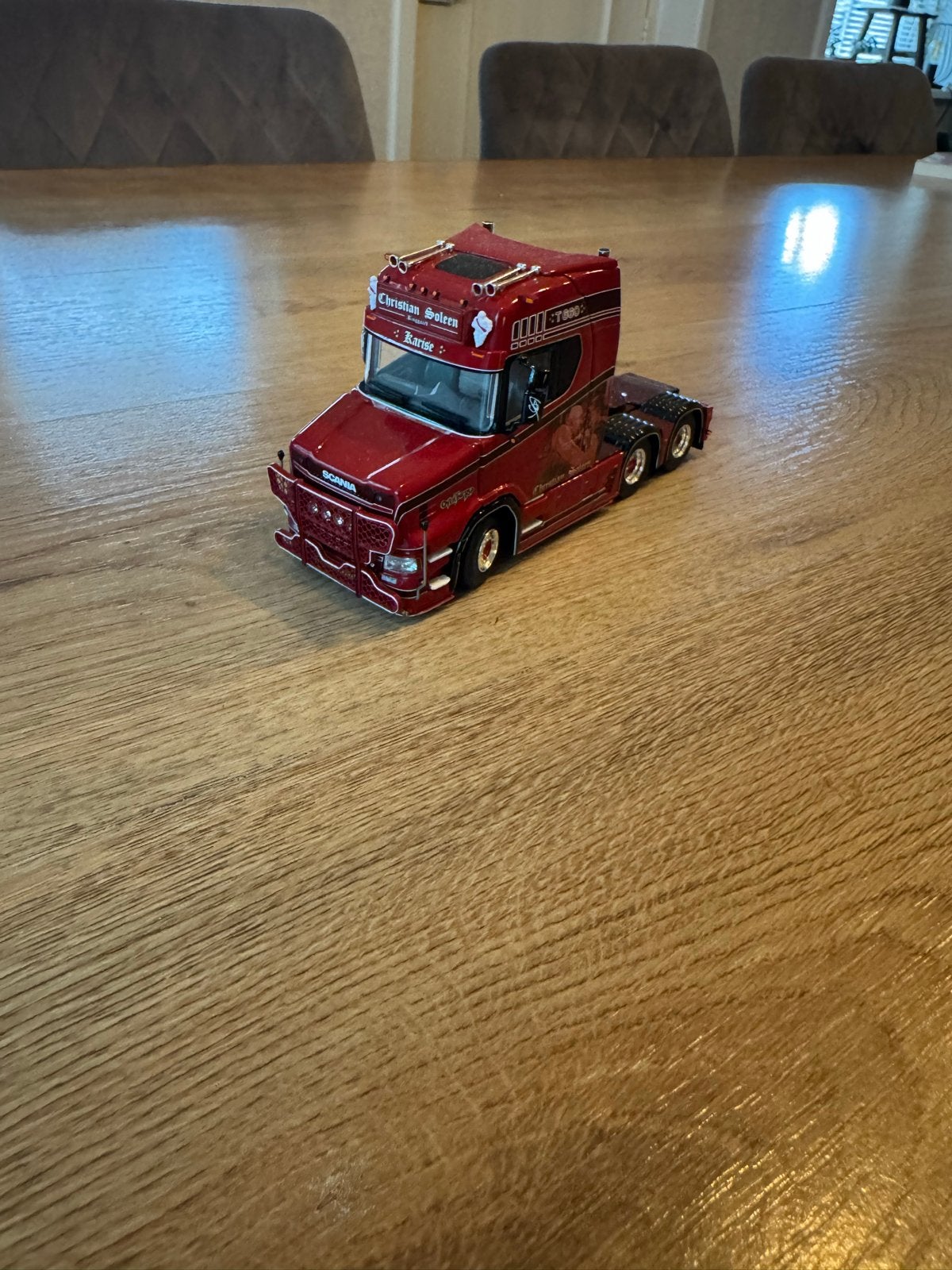 Scania S730 Christian soleen modeltruck met certificaat, Ophalen of Verzenden, Zo goed als nieuw