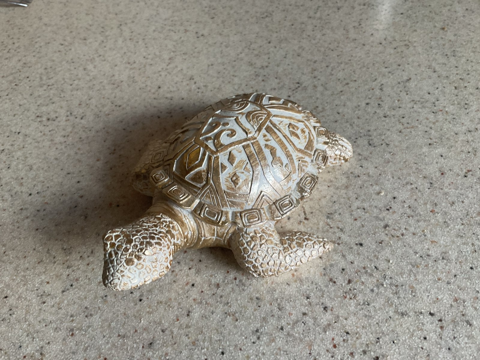 Schildpad beeldje van polyresin, Verzamelen, Ophalen of Verzenden, Gebruikt, Dier