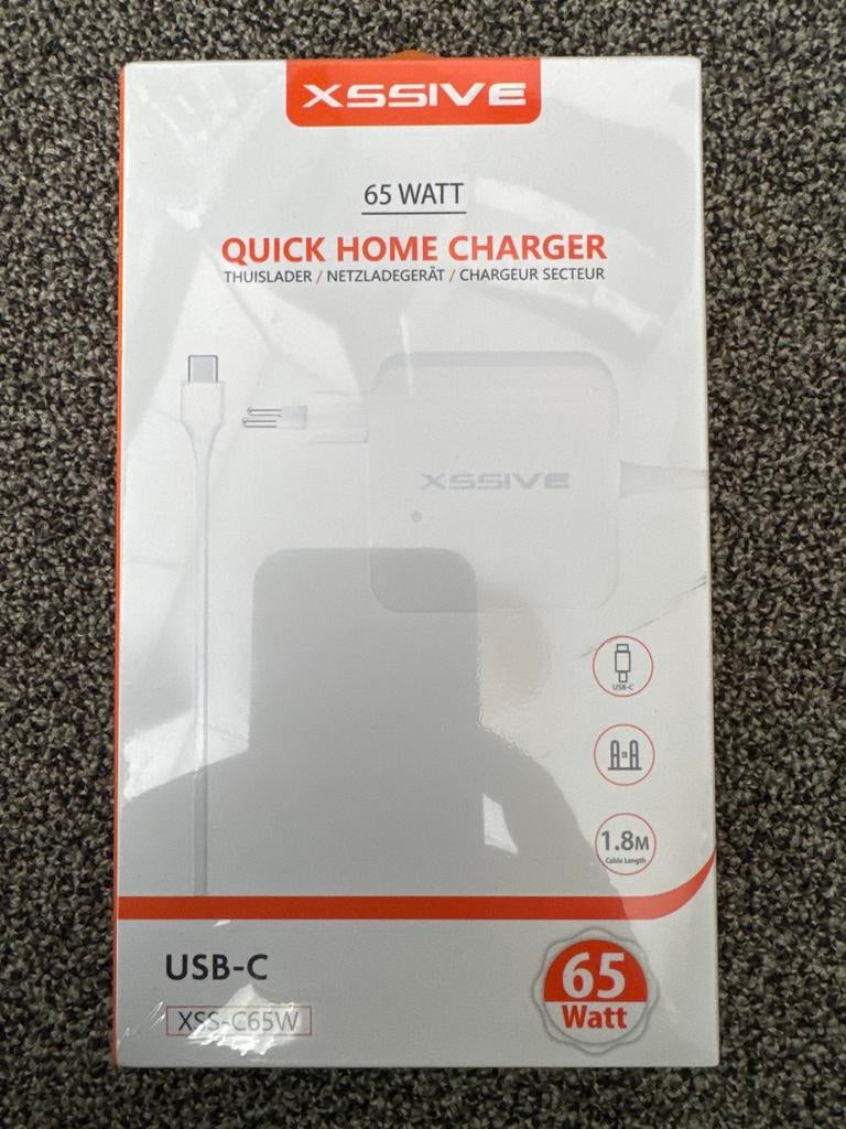 2x XSSIVE 65W USB-C Snellader voor Thuis - Nieuw in Doos, Ophalen, Nieuw