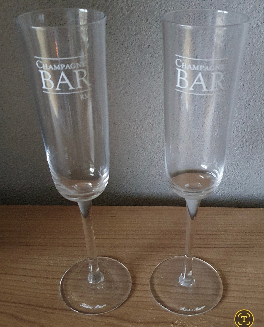 2 Riviera Maison champagne glazen, Ophalen, Zo goed als nieuw, Glas, Glas of Glazen