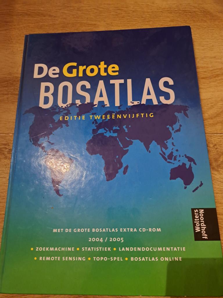 De Grote Bosatlas 52e editie 2004/2005 met CD-ROM, Bosatlas, 2000 tot heden, Ophalen of Verzenden, Zo goed als nieuw