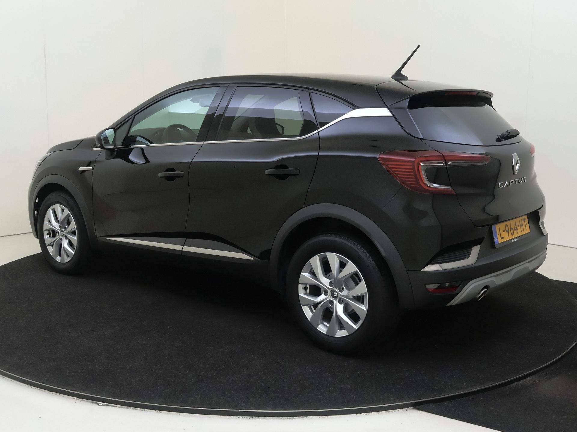 Renault Captur 1.0 TCe 90 Intens | Navigatie | Parkeersensor, Auto's, Gebruikt, Euro 6, Leder en Stof, Zwart