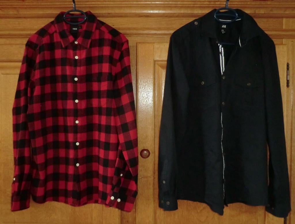 Zwart Overhemd maat M van Hennes & Mauritz, H&M z.g.a.nw., Zwart, Zo goed als nieuw, H&M, Halswijdte 39/40 (M)