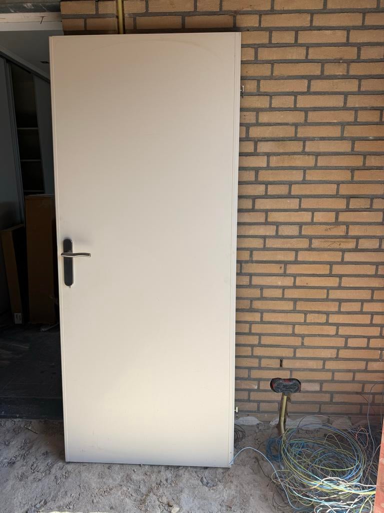 Gebruikte opdekdeur, linksdraaiend, Ophalen, 80 tot 100 cm, Binnendeur, Zo goed als nieuw
