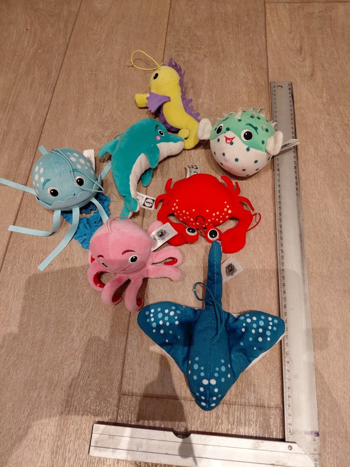 Lidl Zeedieren Knuffels - Complete Set in Nette Staat, Lidl, Overige karakters, Overige typen, Ophalen of Verzenden
