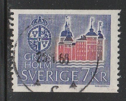 Zweden 1966 - Gripsholm Kasteel, Ophalen, Zweden, Gestempeld
