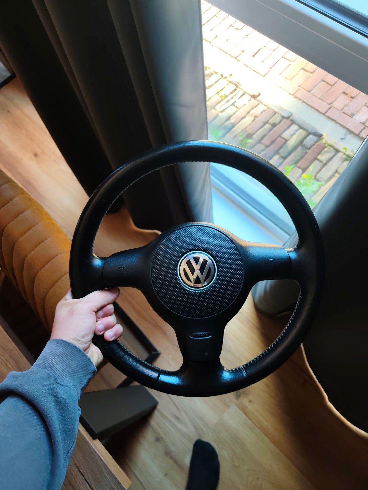 VW Stuur met Airbag en Sleepring, Ophalen of Verzenden, Gebruikt, Volkswagen