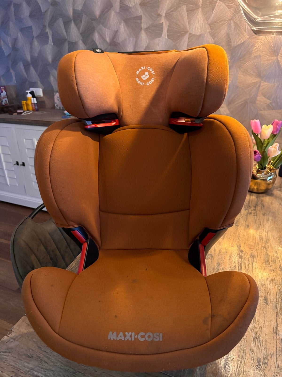 Maxi-Cosi RodiFix AirProtect autostoel - Cognac, Ophalen, Autogordel of Isofix, Gebruikt, 15 t/m 36 kg