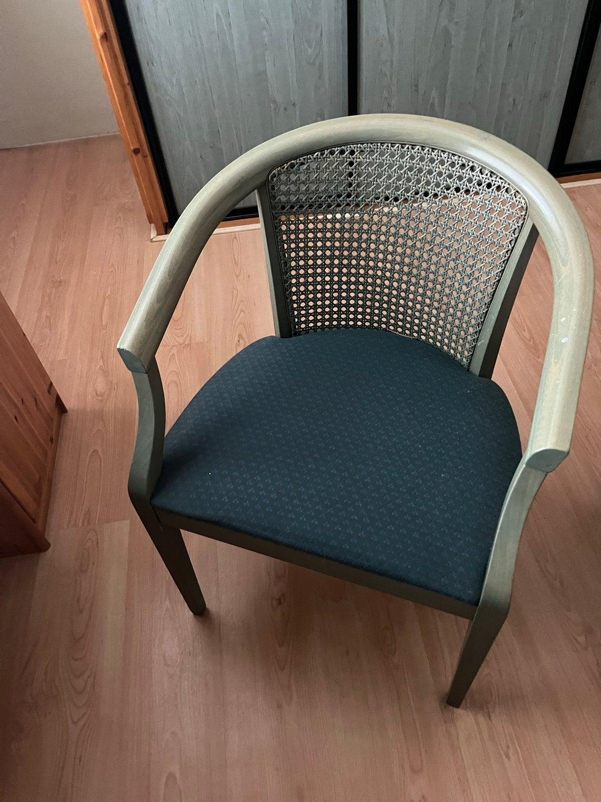 2 stoeltjes met rotan rugleuning, Gebruikt, Twee, Overige kleuren, Ophalen of Verzenden