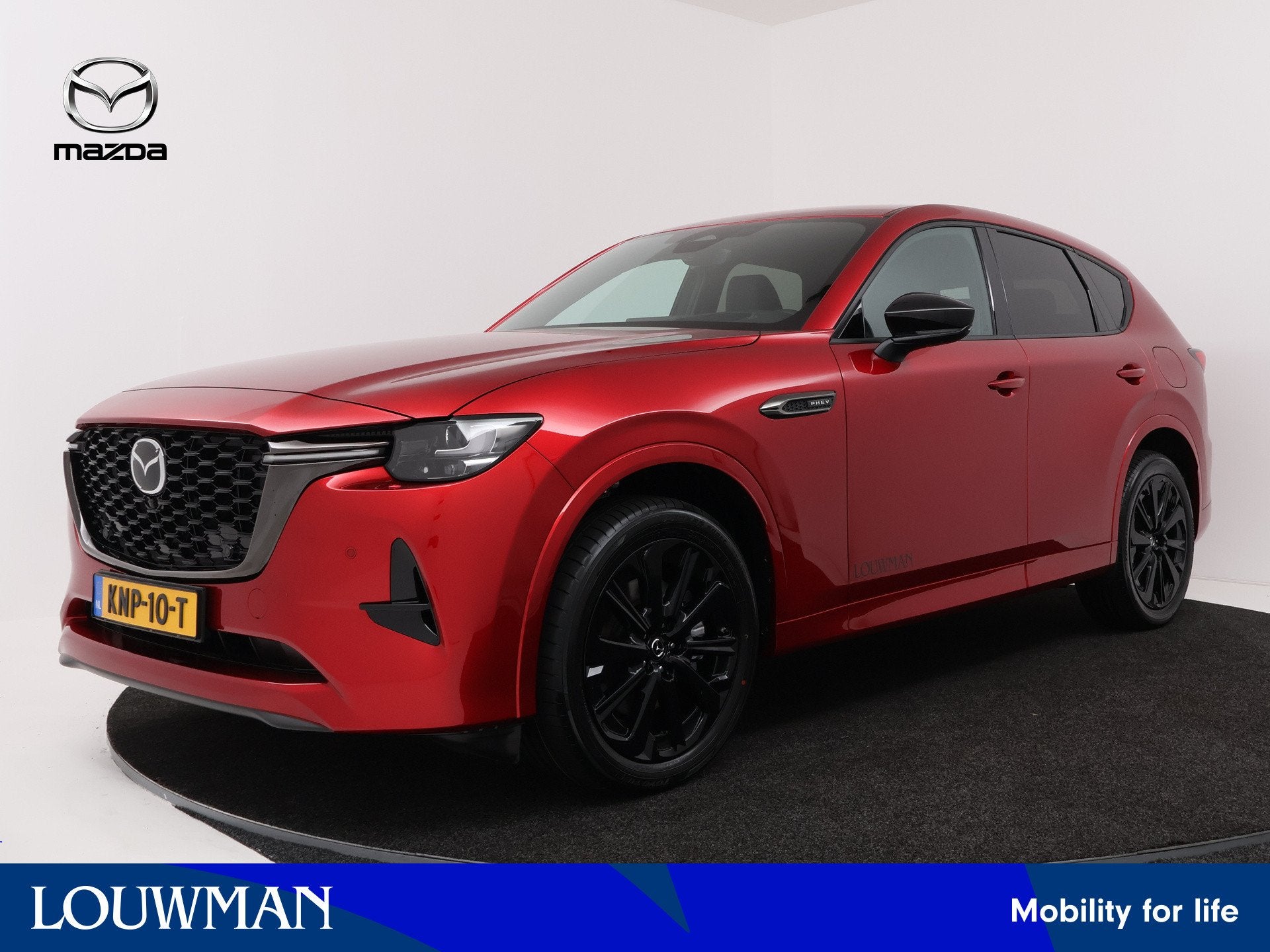 Mazda CX-60 2.5 e-SkyActiv PHEV Homura Business Edition DEMO, Auto's, Mazda, Automaat, Zwart, 4 cilinders, 2500 kg