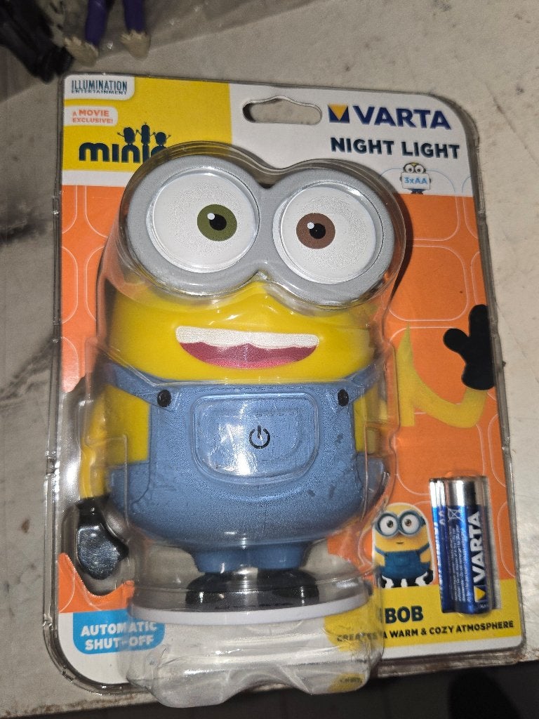 Varta Minion nachtlamp nieuw in verpakking, Verzenden, Nieuw, Film, Gebruiksvoorwerp