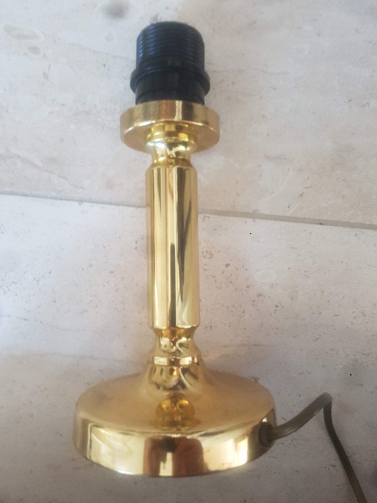 Messing schemerlamp incl.snoer schakelaar, 22 cm, E27 (groot), Ophalen of Verzenden, LED verlichting