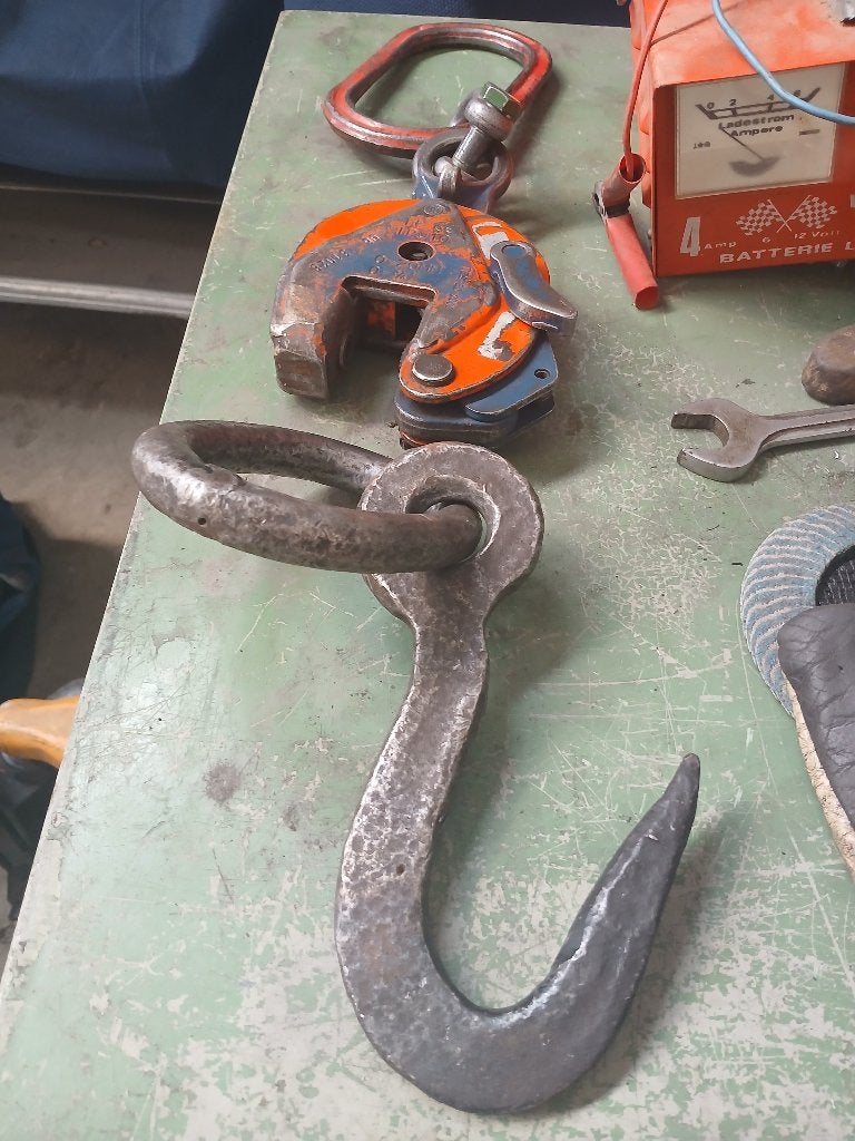Platenklem en hijshaak, Ophalen of Verzenden, Gebruikt, Handmatig