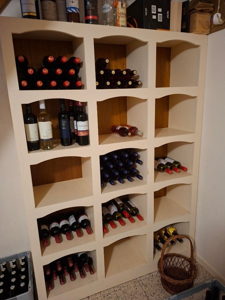 wijnrek, Huis en Inrichting, Ophalen, Gebruikt, Hout, 25 flessen of meer