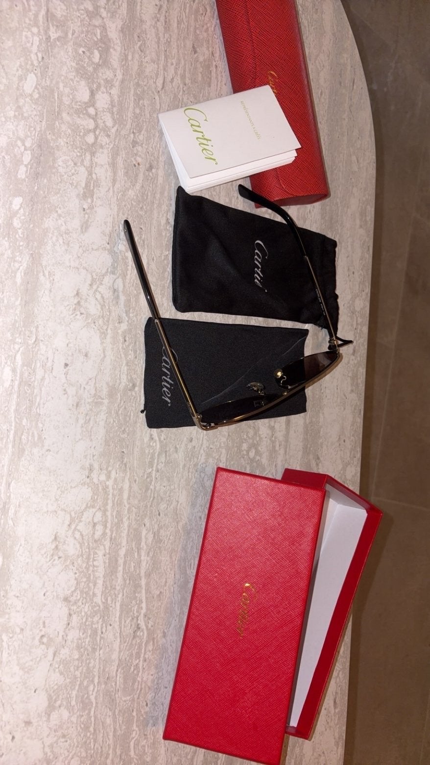 Cartier Zonnebril - Origineel, 6 jaar oud, Gebruikt, Zonnebril, Grijs, Ophalen