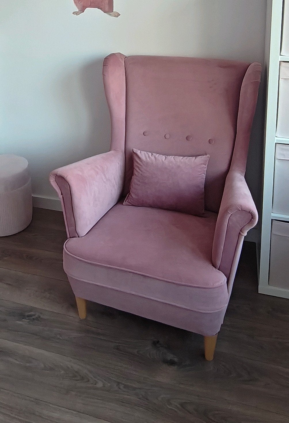 Roze fluwelen fauteuil voor kinderkamer, Ophalen, Overige merken, Zo goed als nieuw, Zitmeubel