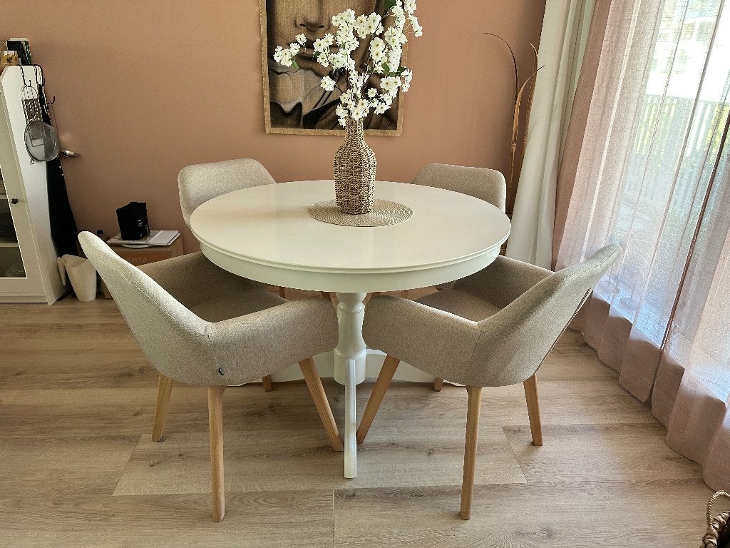 4 Sklum Ervi eetkamerstoelen - uitstekende staat!, Ophalen, Hout, Overige kleuren, Modern, Scandinavisch