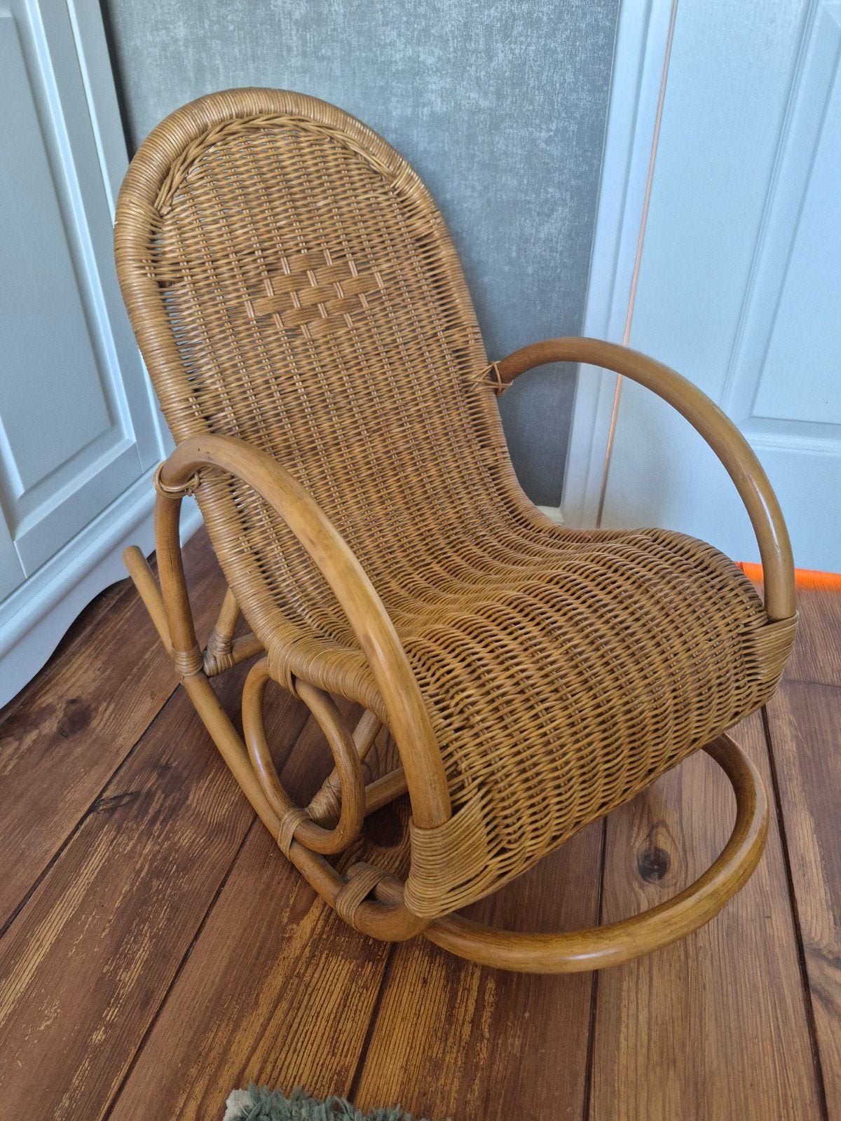 rotan schommelstoel voor kinderen, Ophalen, Gebruikt, Bruin, Riet of Rotan