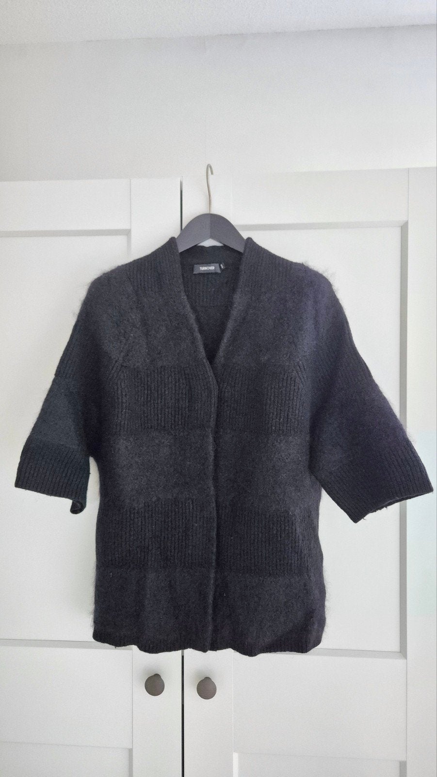 Turnover wol/mohair vest mt 38, Kleding | Dames, Maat 38/40 (M), Zwart, Zo goed als nieuw, Turnover