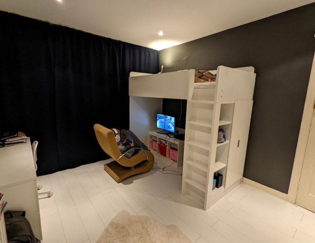 Ikea Småstad hoogslaper (zonder buro), Gebruikt, Eenpersoons, Minder dan 160 cm, Ophalen of Verzenden