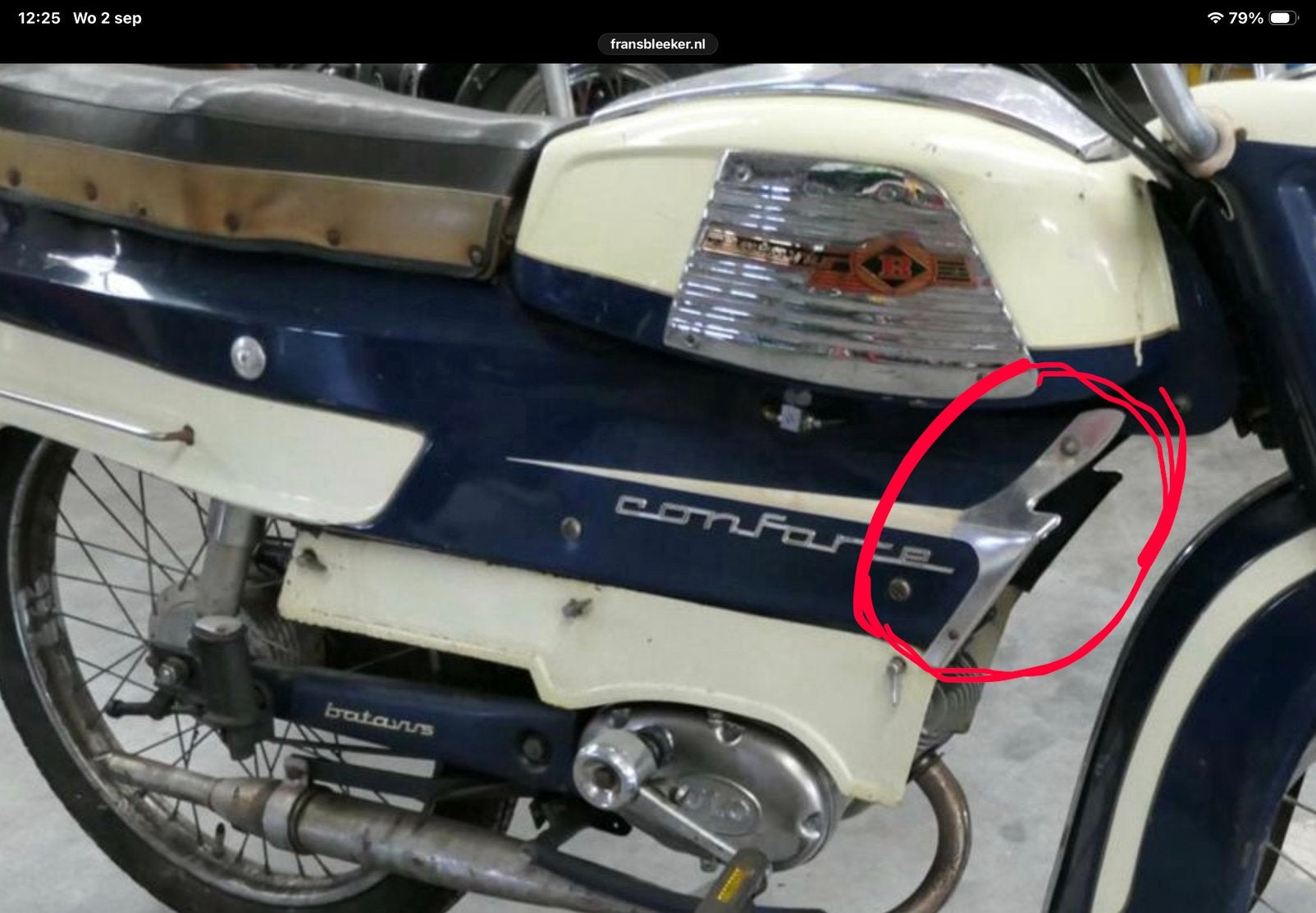 CHROMEN SIERSTRIPS MOTORSCHERMEN BATAVUS CONFORTE ZELDZAAM !, Ophalen of Verzenden, Gebruikt, Kap, Batavus
