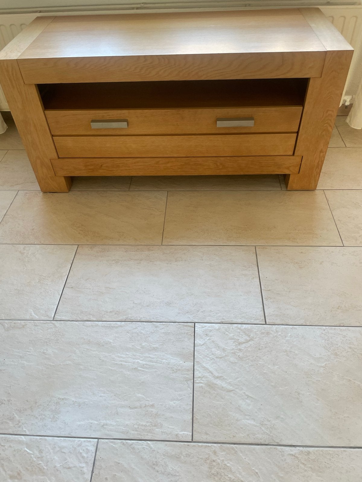 Houten TV-kast met lade - 120x50 cm - Gratis afhalen, Gebruikt, 100 tot 150 cm, Ophalen of Verzenden, Minder dan 100 cm