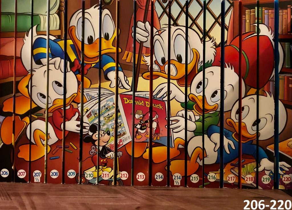 Prachtige complete rugtekening Donald Duck pocket 206-220!, Complete serie of reeks, Ophalen of Verzenden, Zo goed als nieuw, Donald Duck