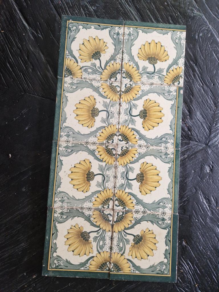 Set van 8 antieke Mintons China Works tegels, Antiek en Kunst, Ophalen of Verzenden
