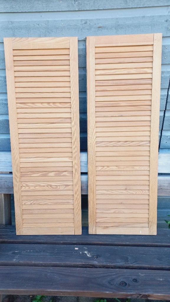 Louvredeurtjes, hout, Ophalen, Gebruikt, Hout