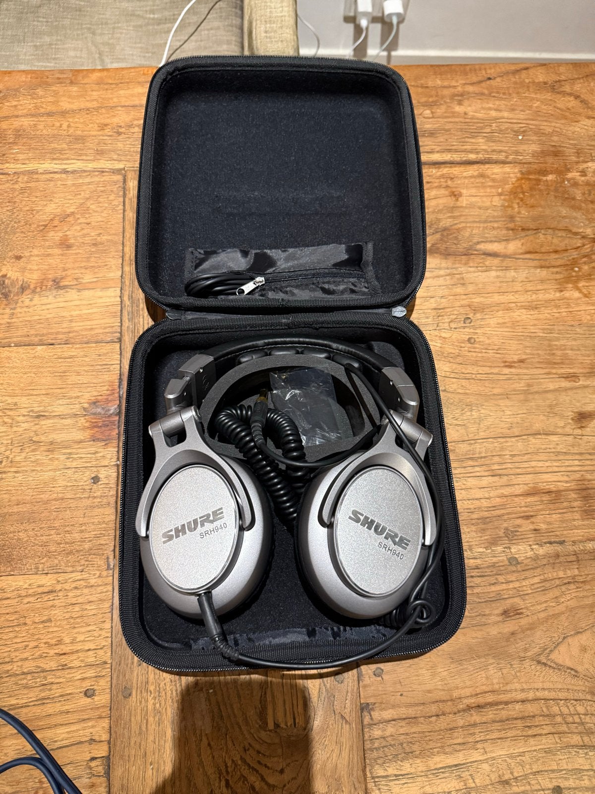 Shure SRH940 Hoofdtelefoon - Nieuwstaat, complete set, Audio, Tv en Foto, Koptelefoons, Zilver, Shure, Nieuw, Ophalen of Verzenden