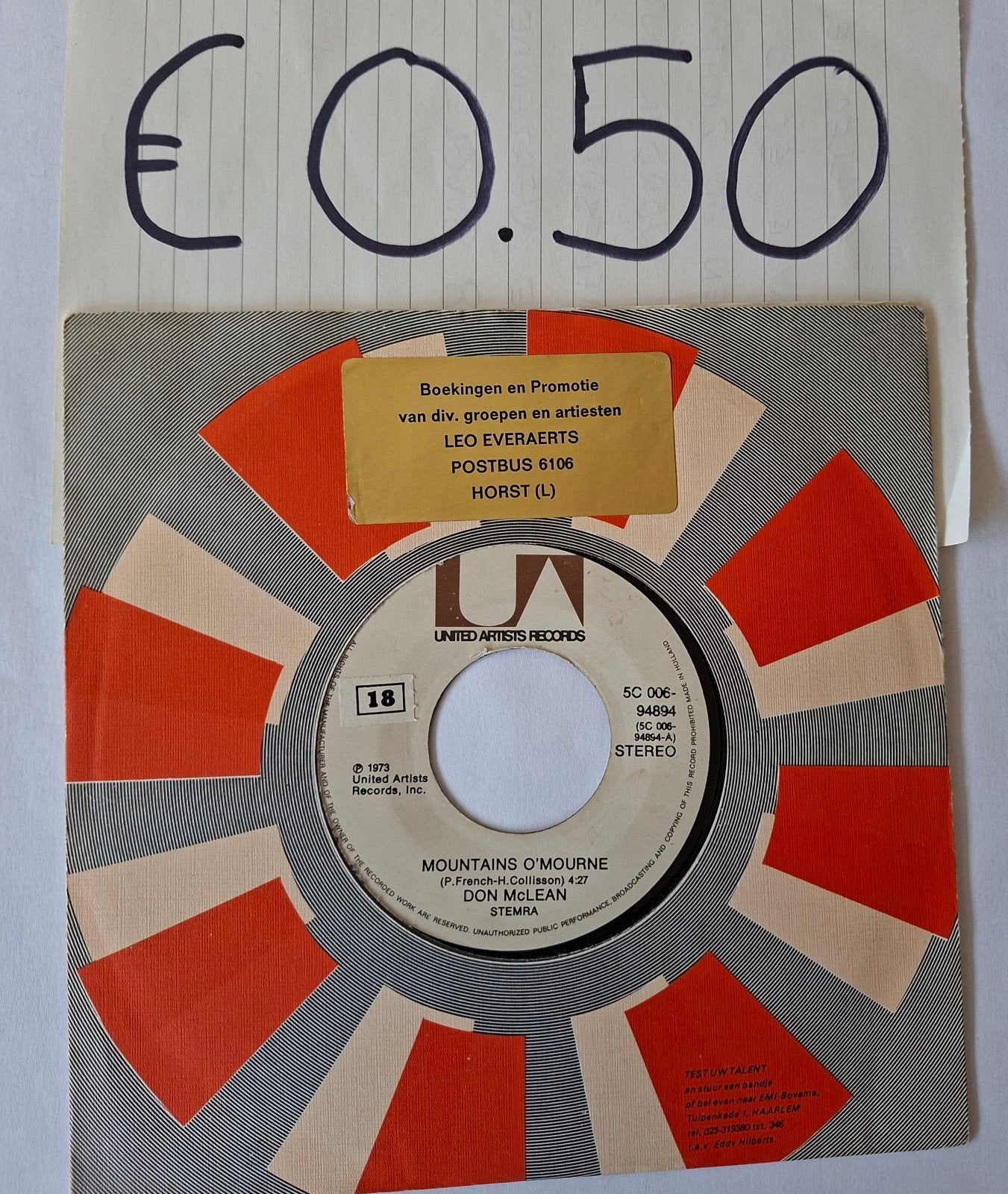Don McLean, Cd's en Dvd's, Vinyl Singles, Ophalen of Verzenden, Gebruikt, 7 inch, Pop