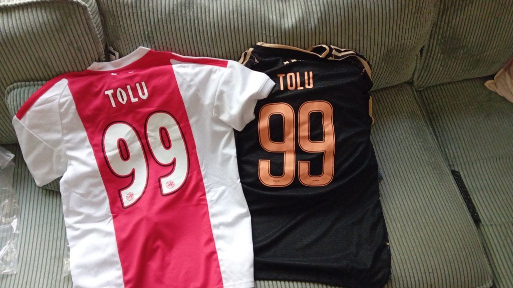 Voetbalshirt tolu en brandt ajax, Maat XL, Ophalen of Verzenden, Nieuw, Shirt