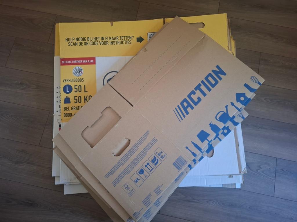 Verhuisdozen 50 liter all safe en action, Doe-het-zelf en Verbouw, Kratten en Dozen, Ophalen, Doos, 40 tot 60 cm, 50 tot 75 cm