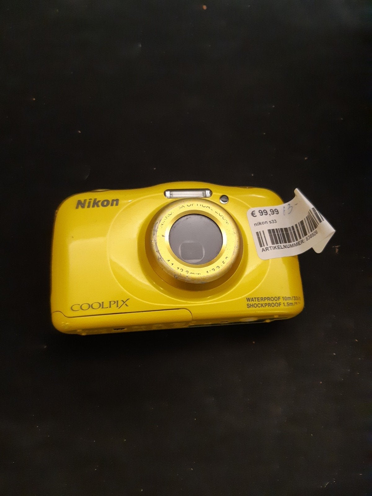 Nikon Coolpix S33 Compactcamera - Waterdicht & Schokbest, Ingebouwde flitser, Info@nikon.com, Gebruikt, Accu