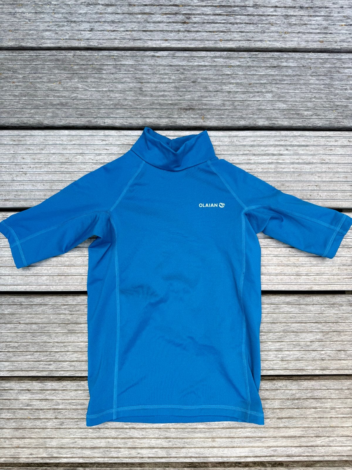 Blauw UV-zwemshirt OLAIAN, Gebruikt, UV-zwemkleding, Jongen of Meisje, Ophalen of Verzenden