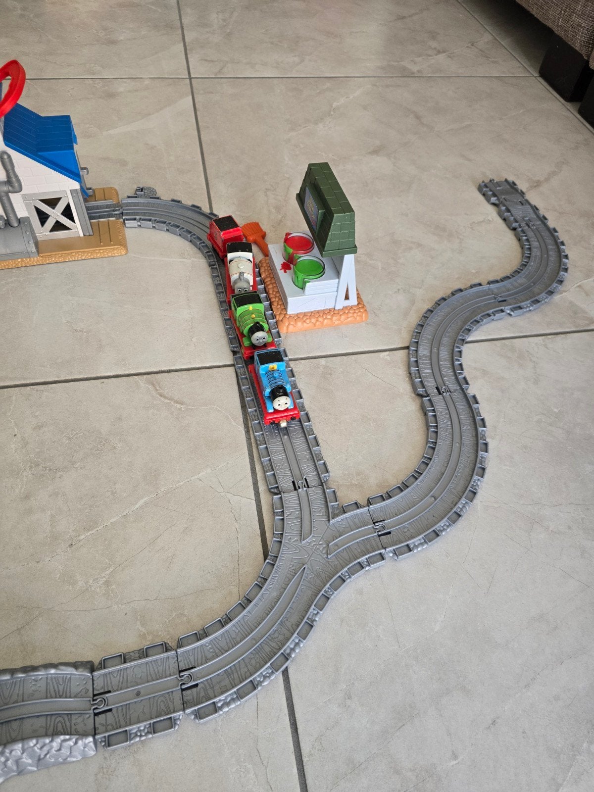 Thomas de Trein Speelset met Rails, Treinen en Opbergkoffer, Ophalen of Verzenden, Gebruikt
