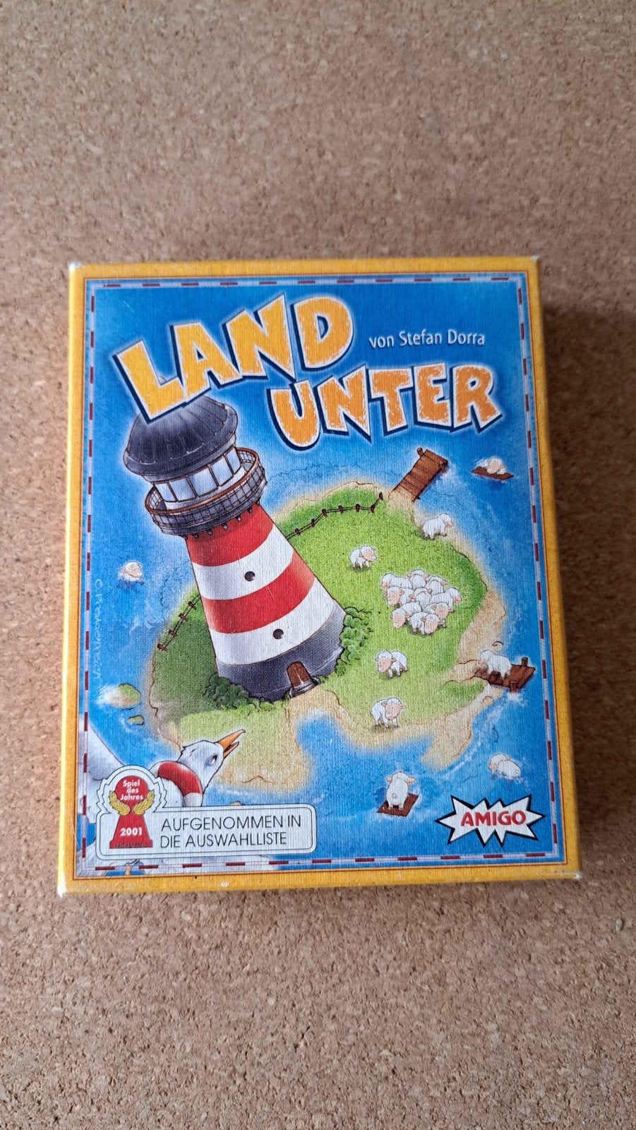 Land Unter - Leuk familiespel van Stefan Dorra, Vijf spelers of meer, Ophalen of Verzenden, Zo goed als nieuw, Amigo