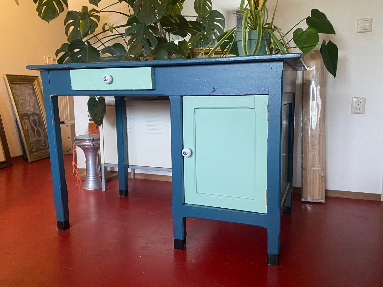 Leuk houten bureautje, Ophalen, 120 cm, Hout, Schoolbureau