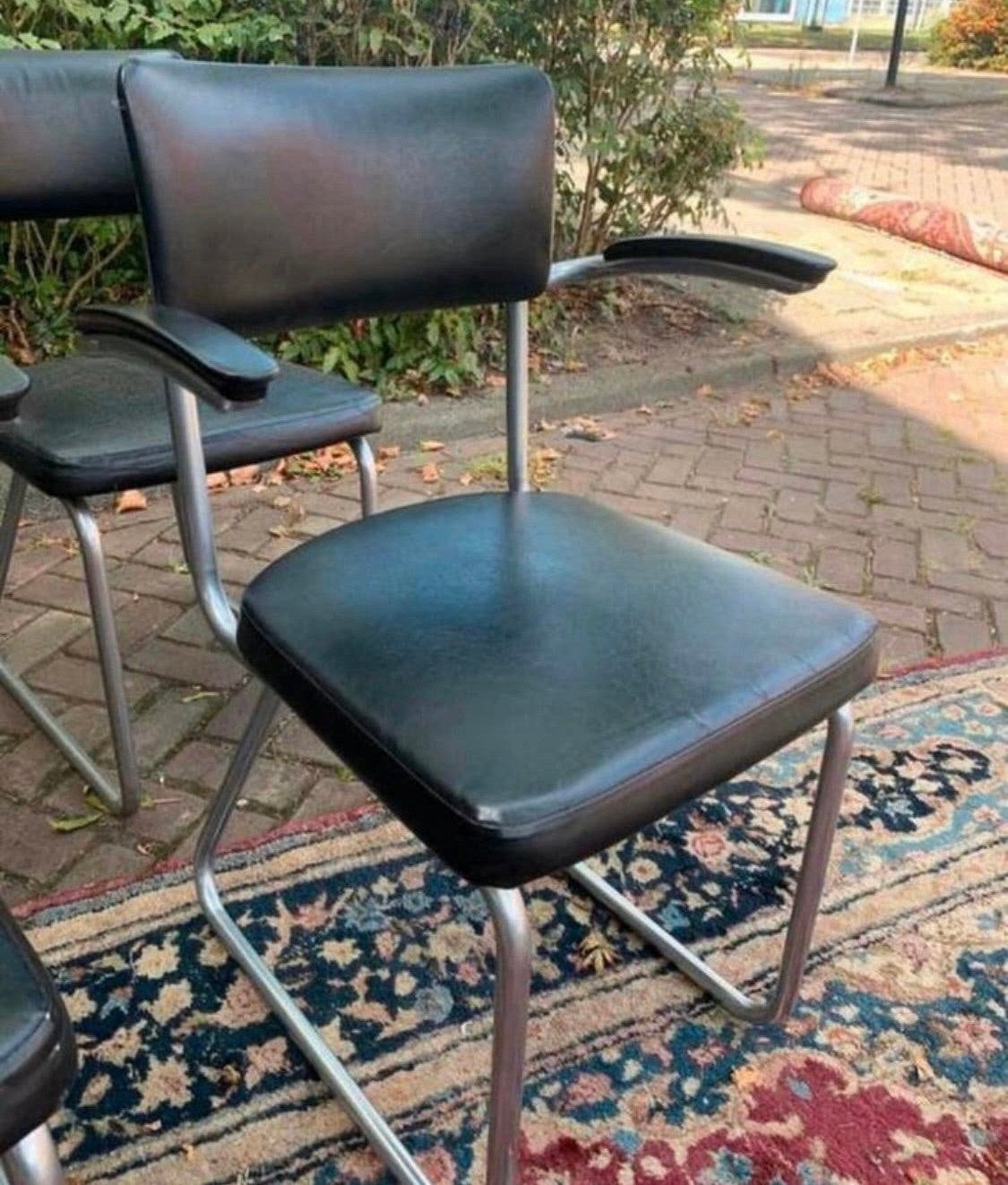 Stoel zeven Gispen de Wit buizen frame industriële stoelen., Huis en Inrichting, Ophalen of Verzenden