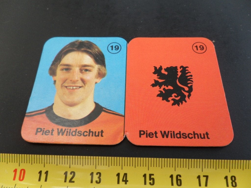 supermarkt CENTRA oranje domino voetbal #19 piet wildschut, Albert Heijn, Ophalen of Verzenden
