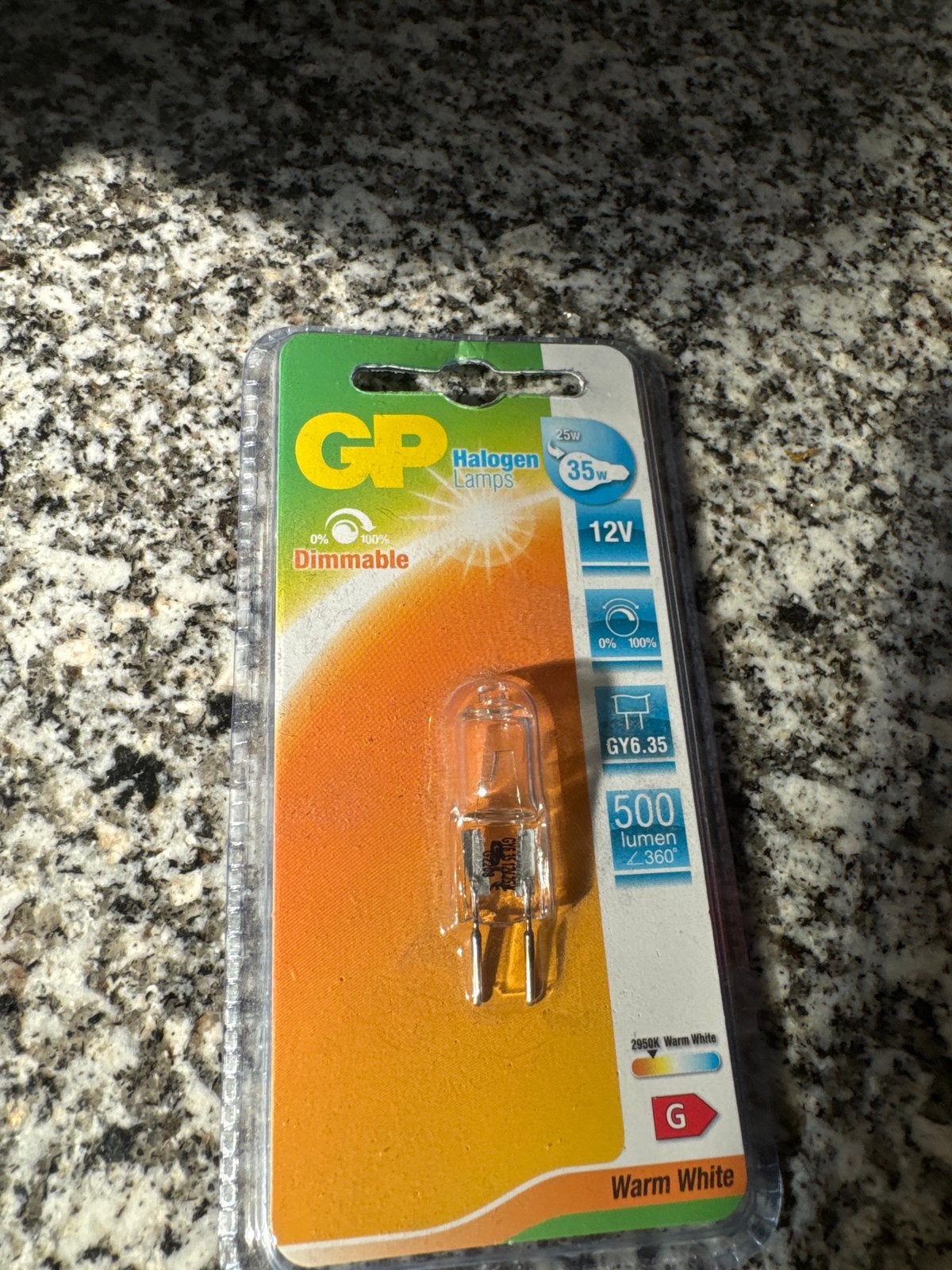 GP Halogeen Lamp 12V 35W GY6.35 500 Lumen Warm Wit, Ophalen of Verzenden, Nieuw