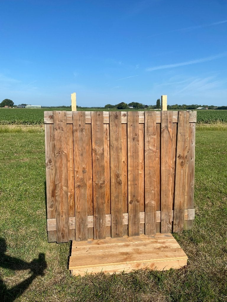 19-planks schuttingdeel nu voor € 40,- per stuk! 150x180 cm, Ophalen, 1 tot 2 meter, Minder dan 3 meter, Zo goed als nieuw