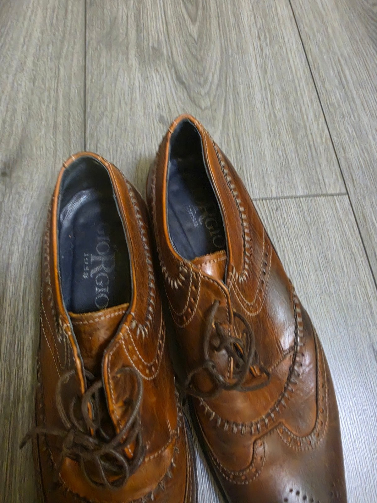 Giorgio 1958 Heren Brogues - Bruin Leer, Bruin, Giorgio 1958, Ophalen of Verzenden, Gedragen