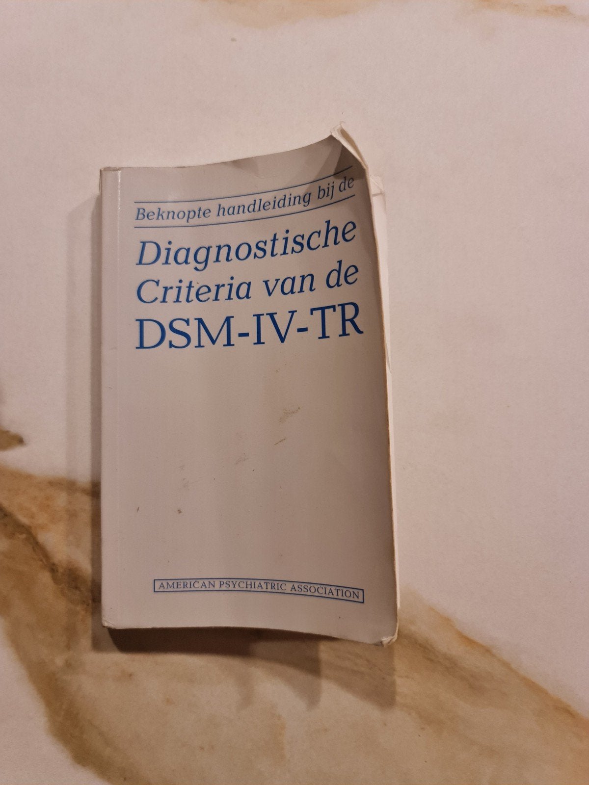 Beknopte handleiding DSM-IV-TR, Boeken, Psychologie, Ophalen of Verzenden, Gelezen, Klinische psychologie, American Psychiatric Association