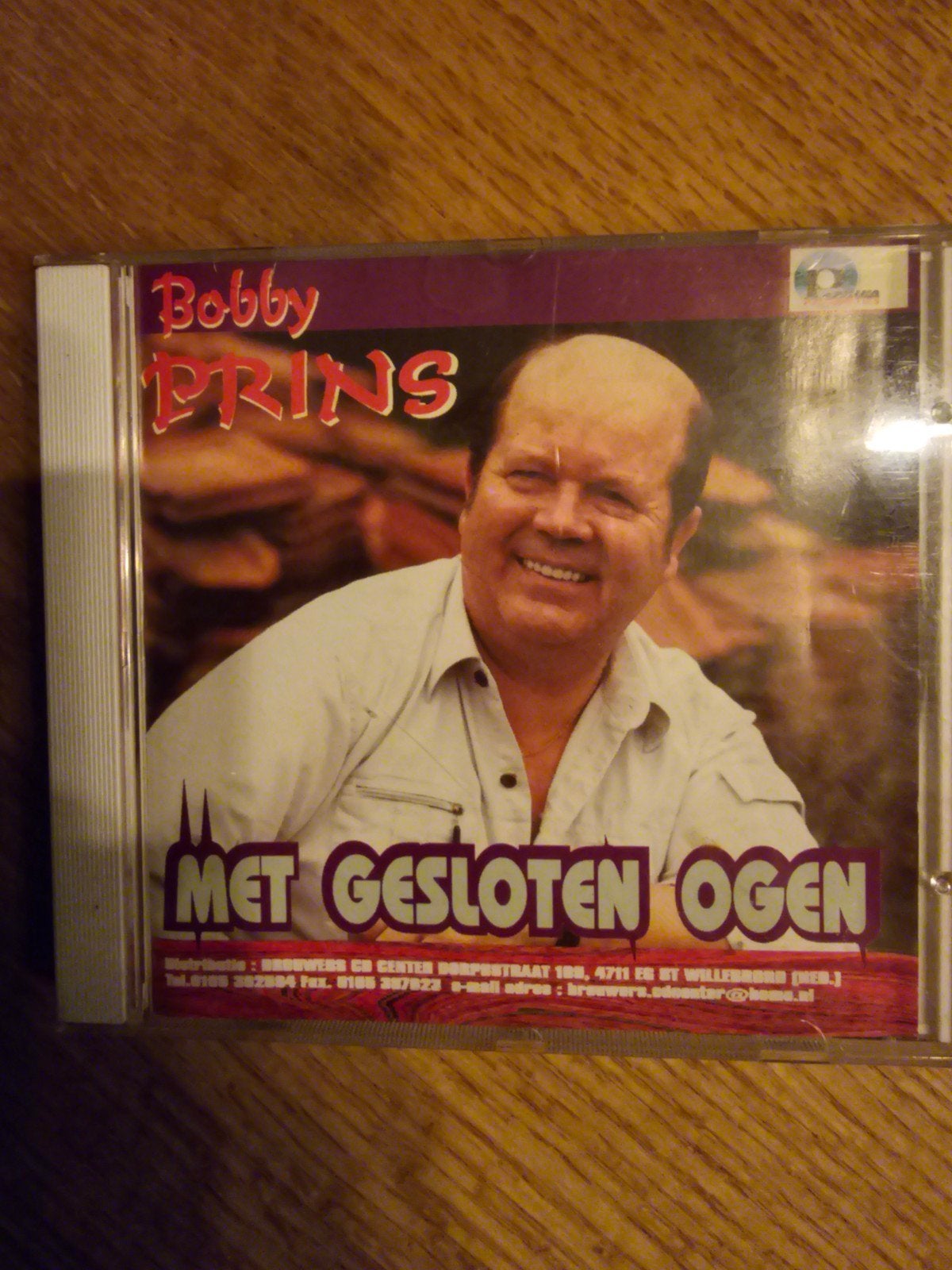 Bobby Prins - Met Gesloten Ogen CD (2003), Gebruikt, Inclusief doosje, Album, Schlager