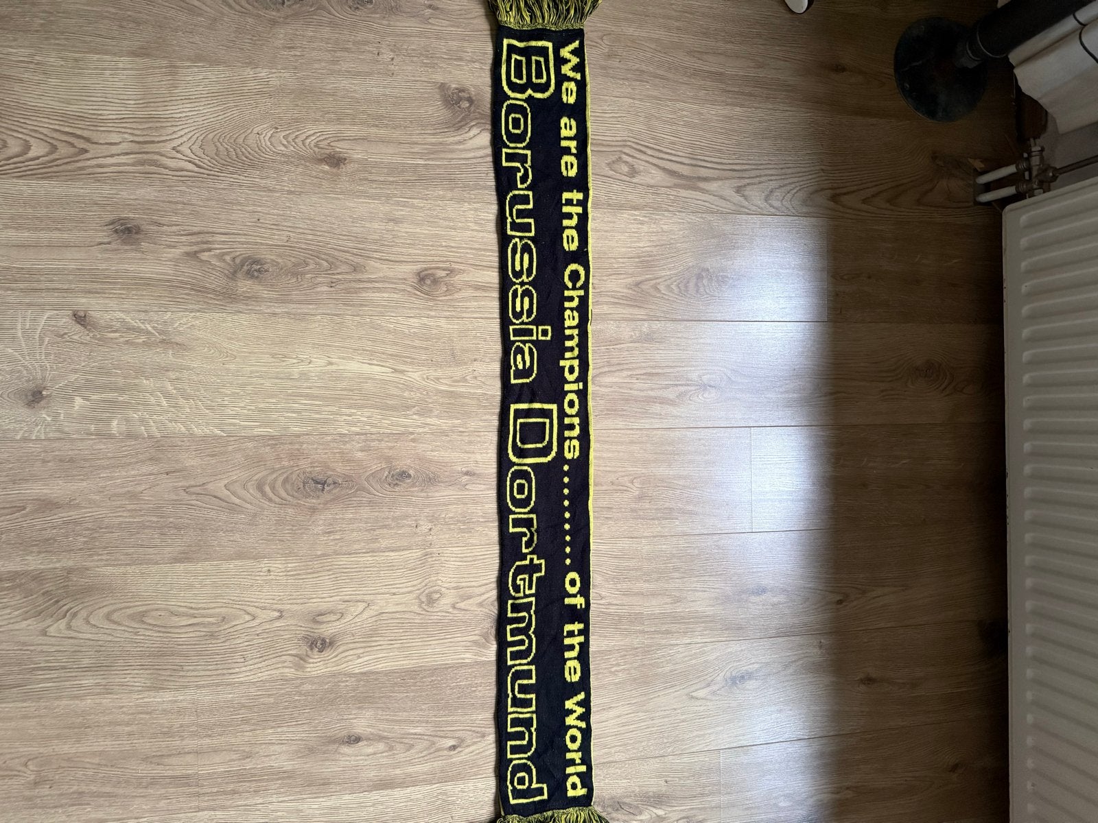 Borussia Dortmund Fansjaal 1997 - CL & Wereldbeker Winnaar, Ophalen of Verzenden, Zo goed als nieuw, Buitenlandse clubs, Vaantje of Sjaal