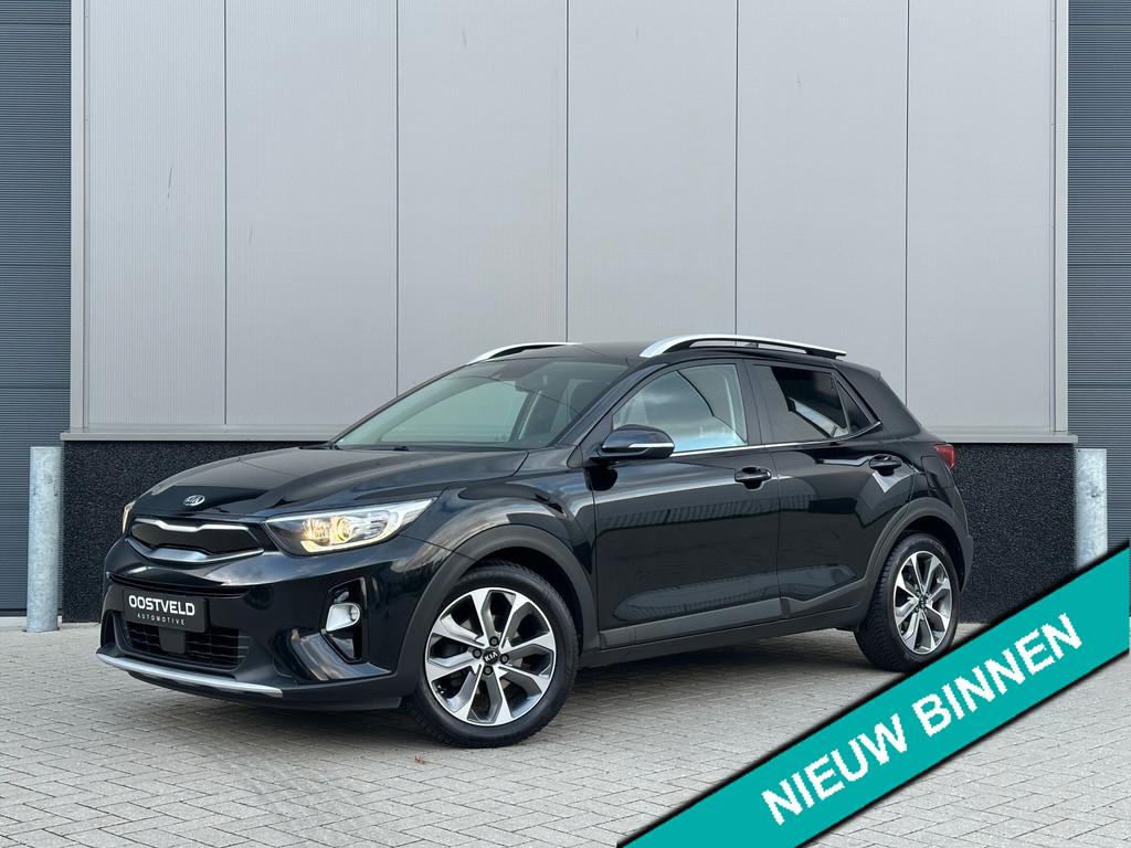Kia Stonic 1.0 T-GDi DynamicLine|CAMERA|STOEL/STUUR VERW|, Auto's, 450 kg, Gebruikt, Zwart, Leder en Stof