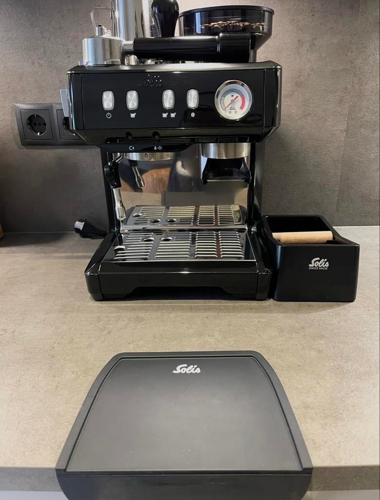 Solís Barista Perfetta Espressomachine - Zo goed als nieuw!, Afneembaar waterreservoir, Espresso apparaat, Ophalen of Verzenden